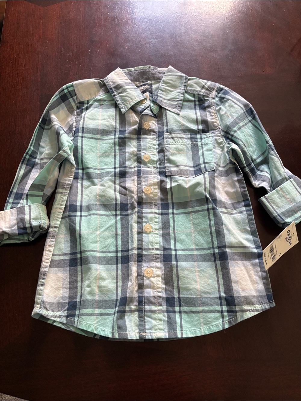 NWT OshKosh Plaid Button-Up Shirt
